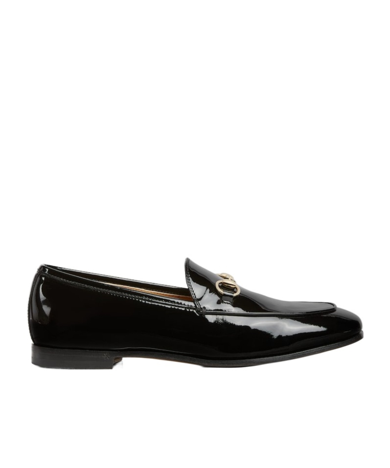 Gucci Jordan Black Loafers With Horsebit Detail In Patent Leather Woman In Black