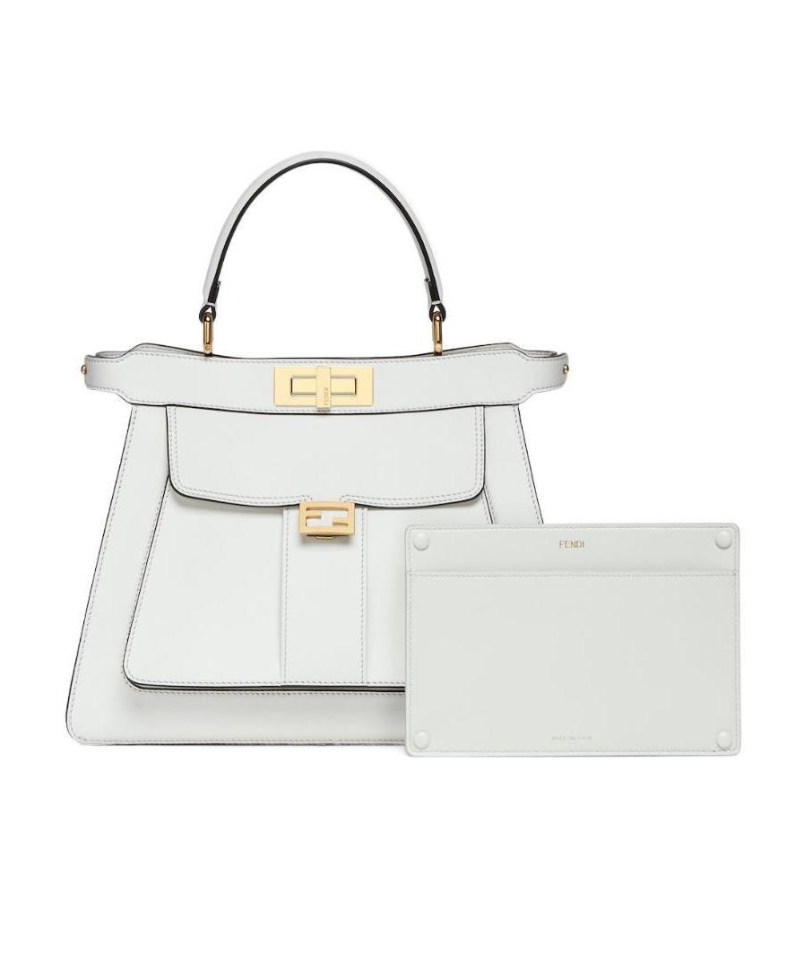Fendi Peekaboo Iseeu Medium Handbag In White