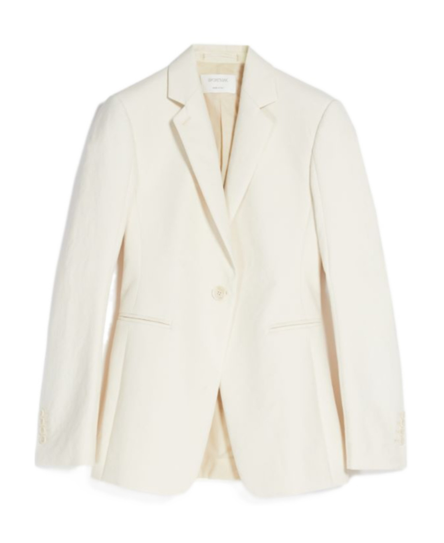 Sportmax Single-button Suit Jacket In White
