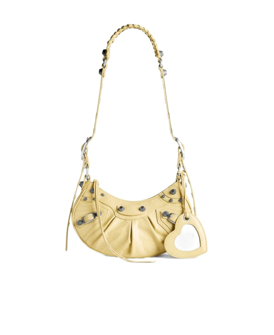 Balenciaga Le Cagole Zipped Xs Shoulder Bag In Yellow