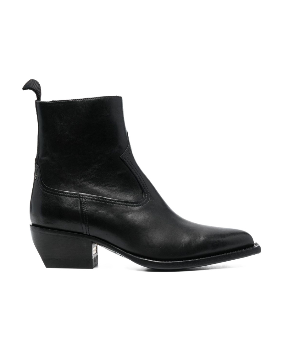 Golden Goose Leather Boots In Black