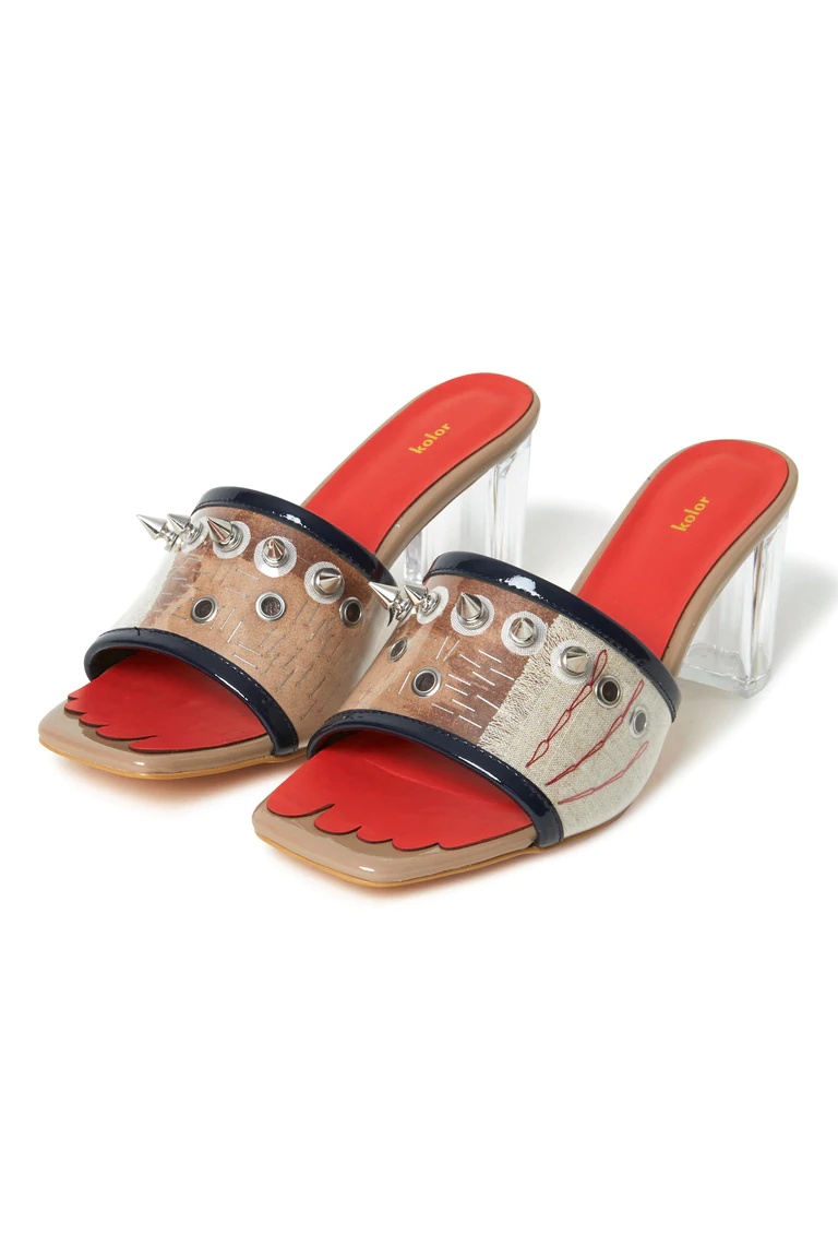 Kolor Clao Studded Pumps In Multicolor