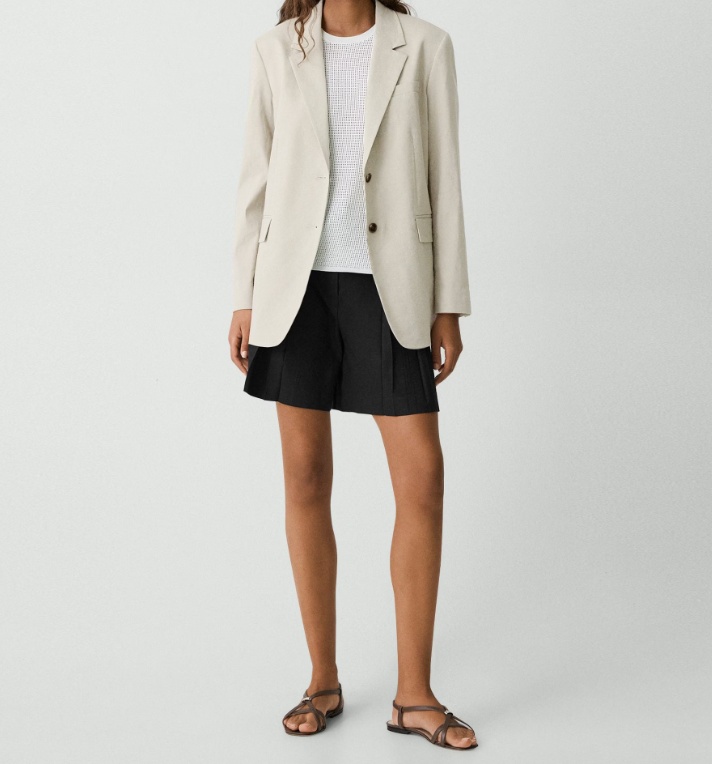THEORY RELAXED BLAZER IN GOOD LINEN