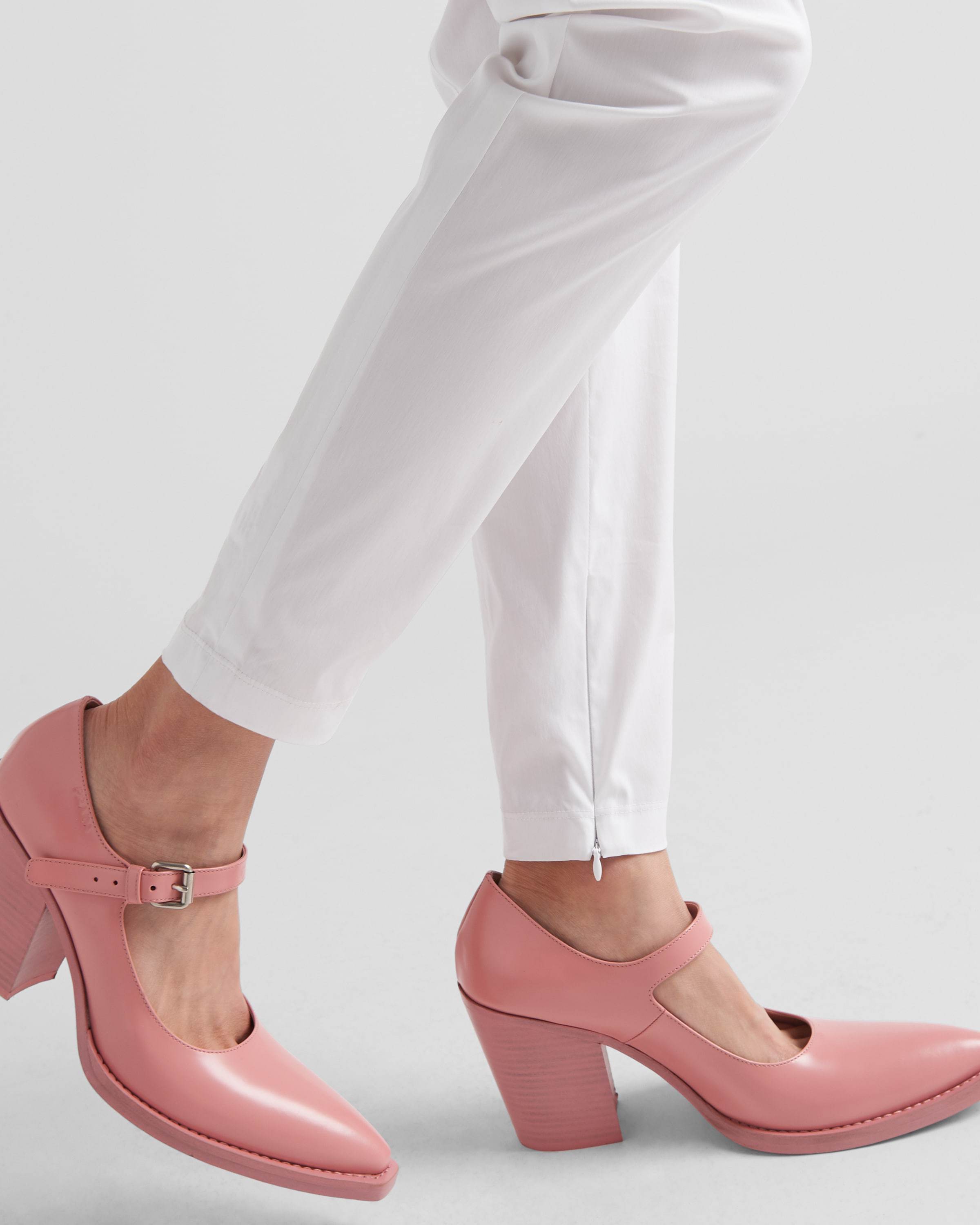 PRADA PRADA LOGO DETAILED HIGH-WAIST PANTS