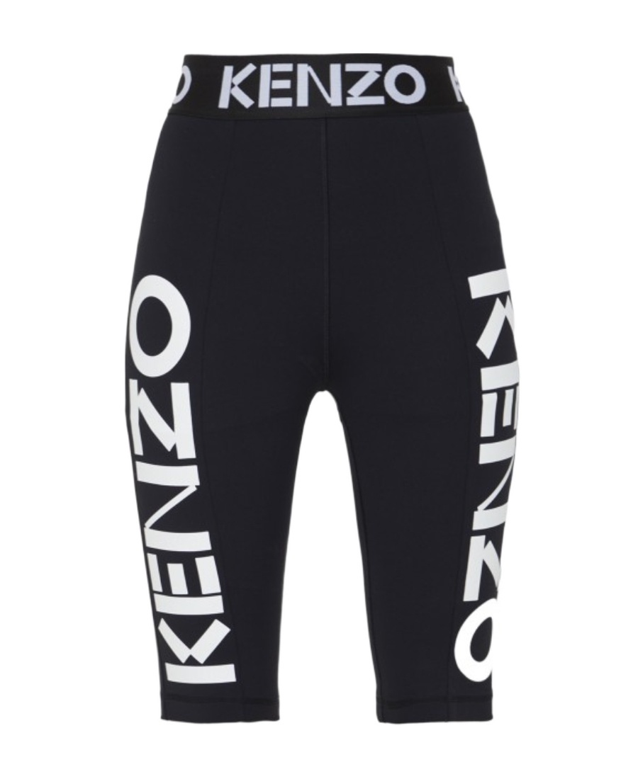 KENZO KENZO LOGO PRINTED KNEE-LENGTH SHORTS