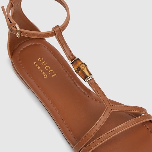 Gucci Sandali In Pelle Caramello Donna In Brown