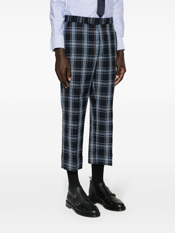 Thom Browne Low-rise Drop-crotch Tailored Trousers In Black