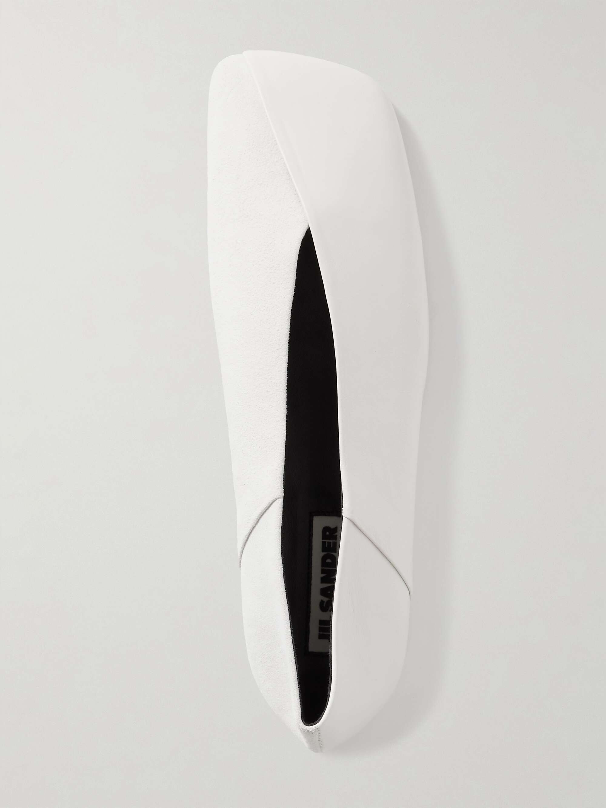 Jil Sander Flat Ballet Shoes In White