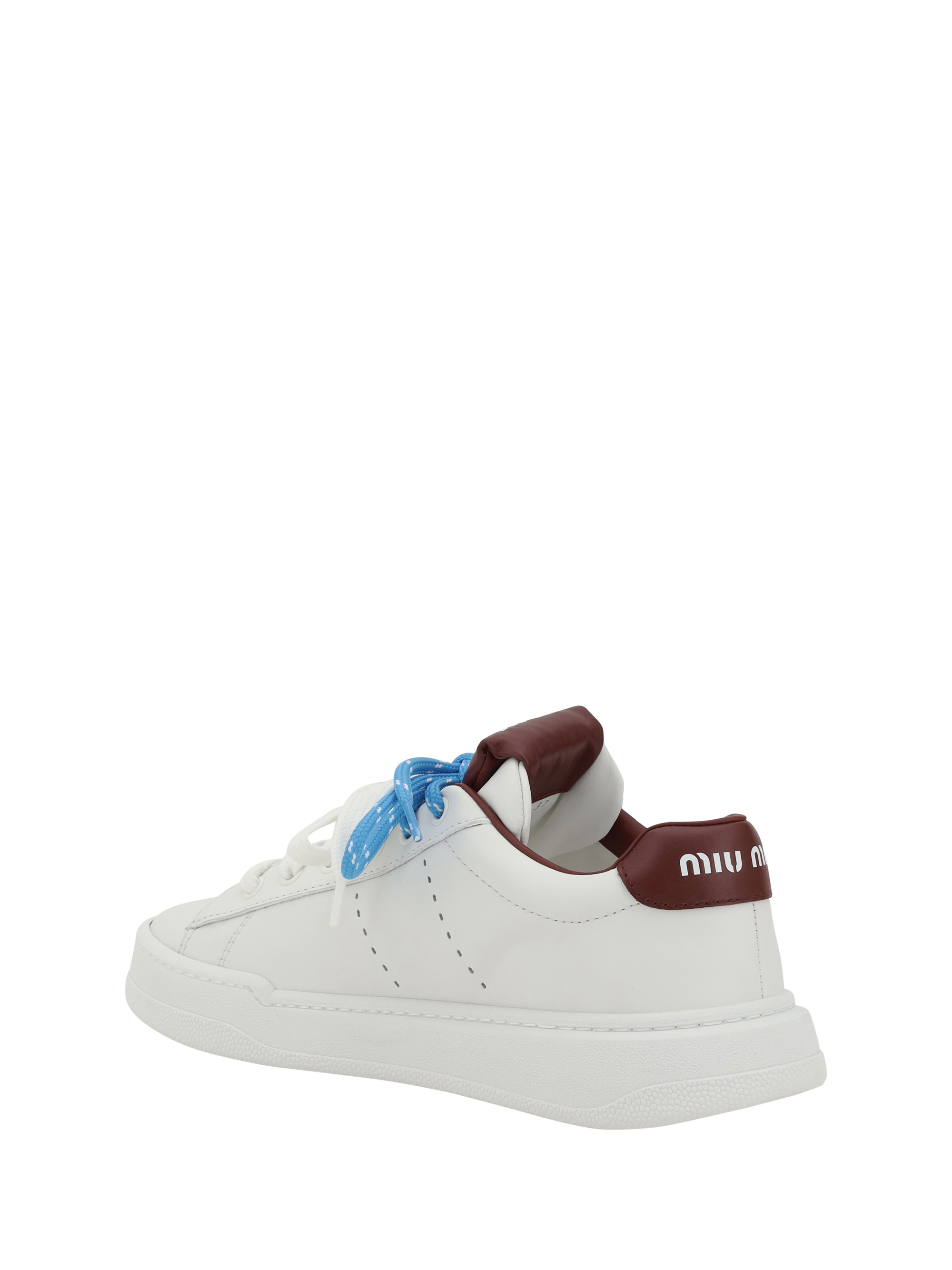 Miu Miu Lace-up Low-cut Casual Shoes In White