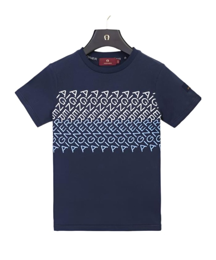 Shop Aigner Logo-print Cotton T-shirt In Blue