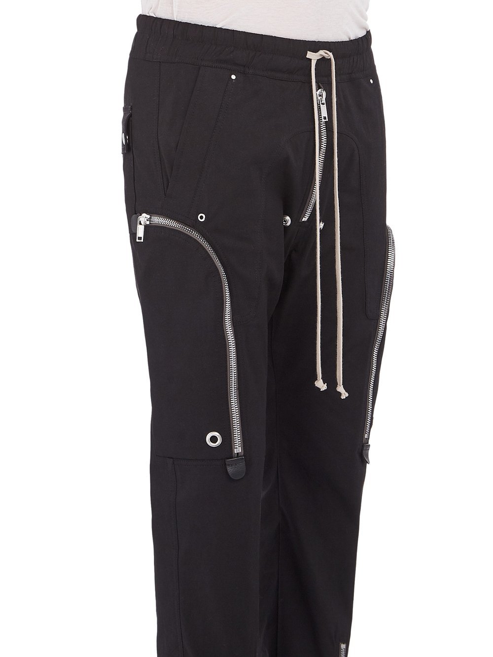 Shop Rick Owens Zip Details Trousers In Black