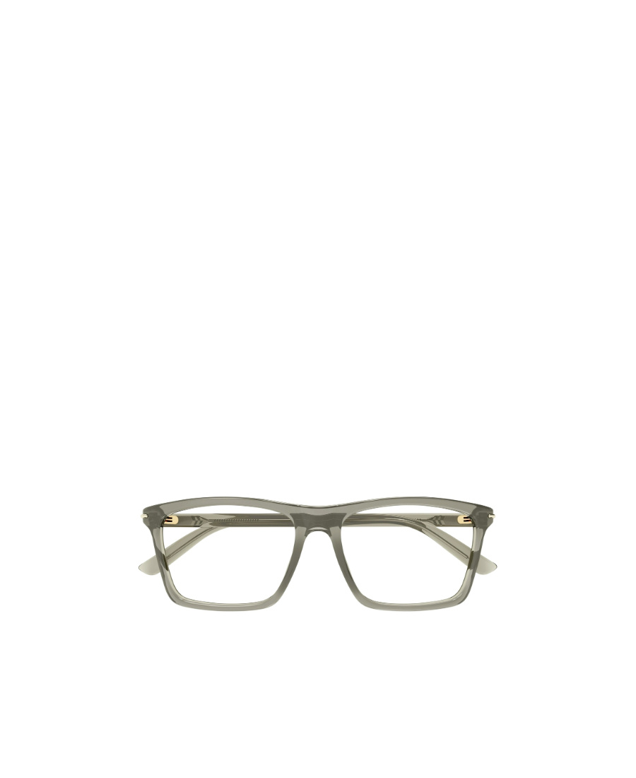 Gucci Logo-lettering Rectangle-frame Glasses In Green