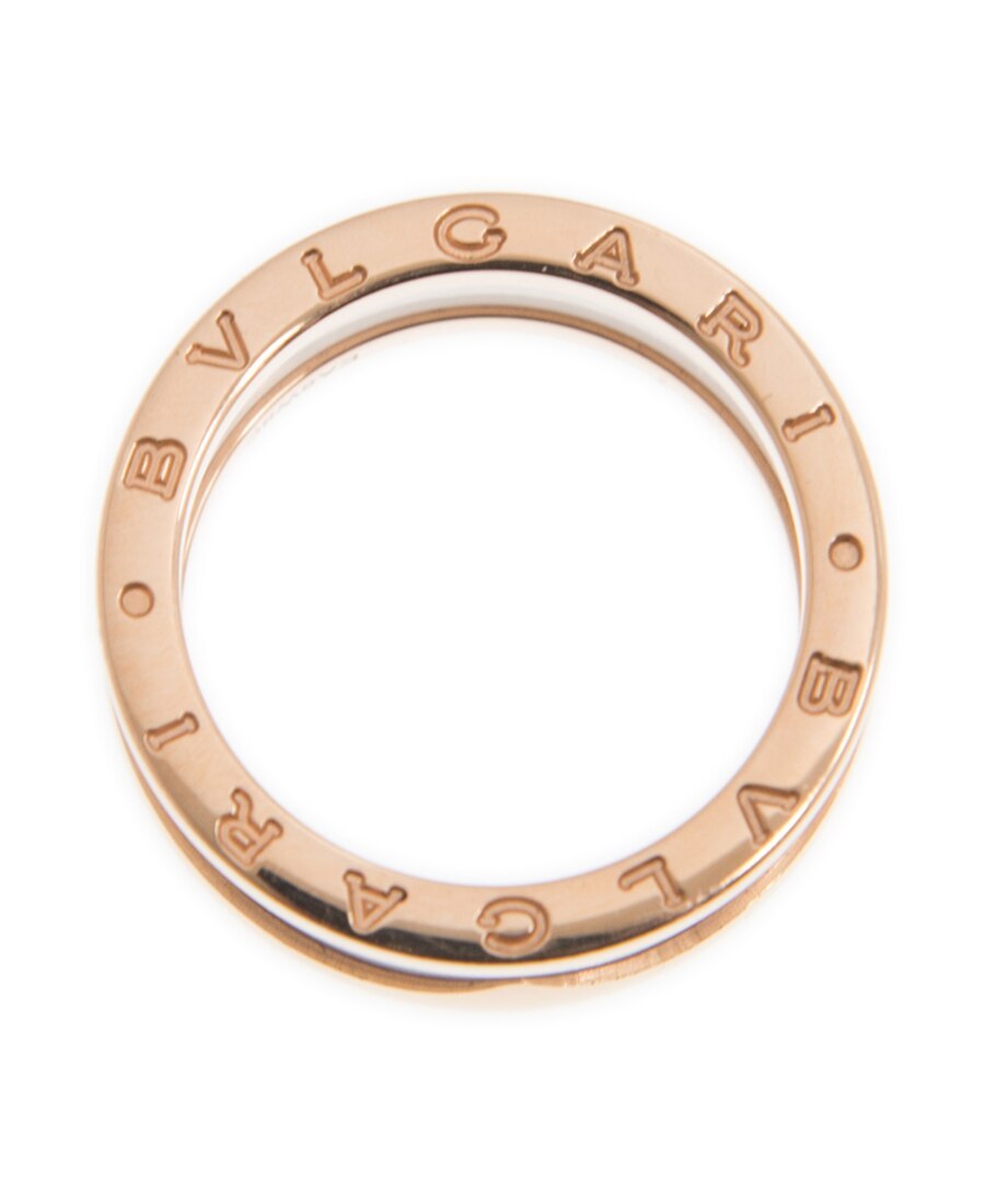 Bvlgari New Bulgari Bulgari Ring An855964 18kt Rose Gold White In Yellow