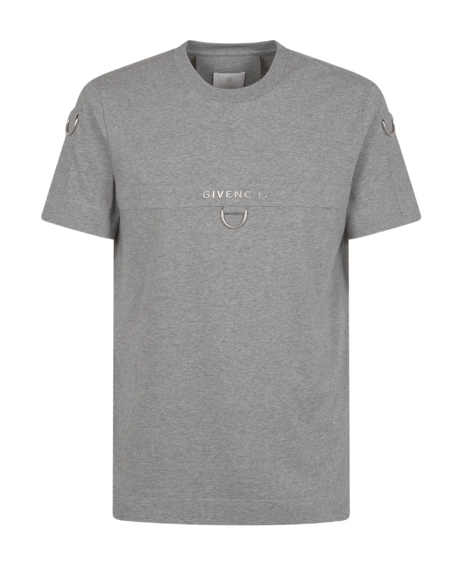 Givenchy Slim Fit Hardware Tshirt In Gray