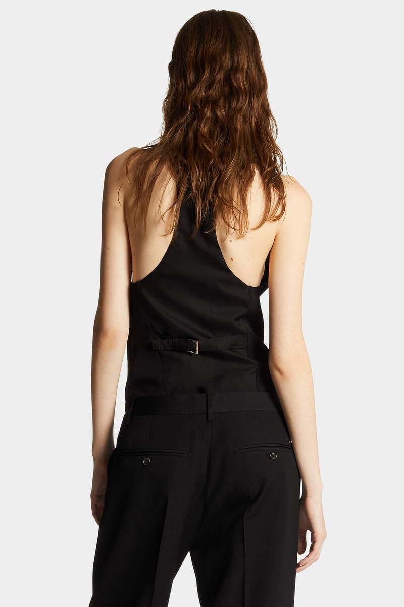 Dsquared2 Single-breasted Vest In Black
