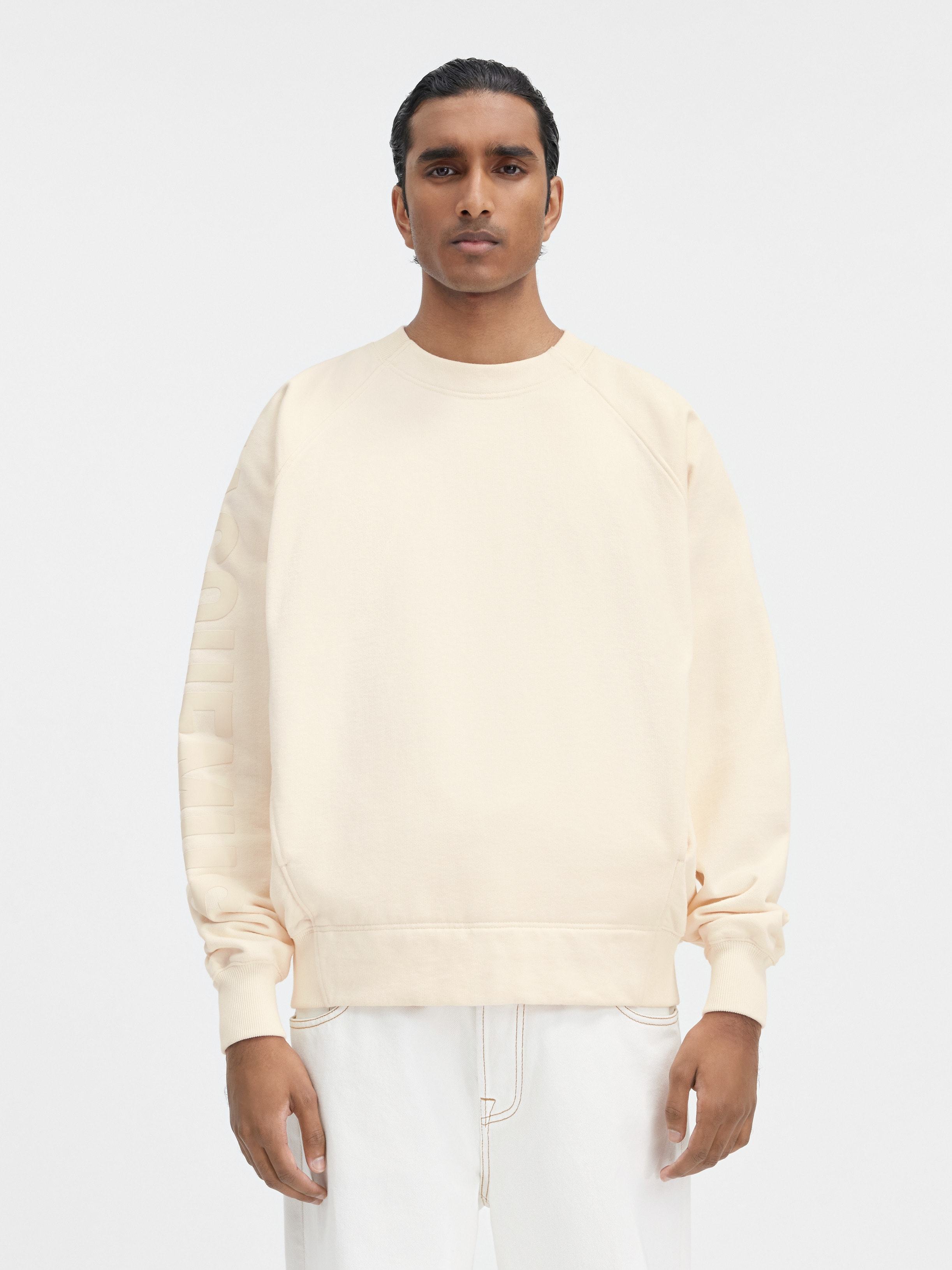 Jacquemus Logo Printed Crewneck Sweatshirt In White