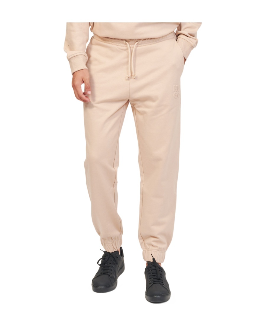 Hugo Boss Logo-embossed Track Pants In Nude