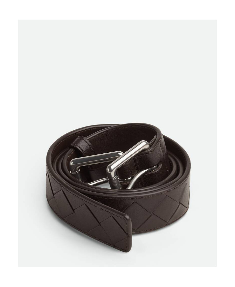 Bottega Veneta Double Buckle Belt In Black