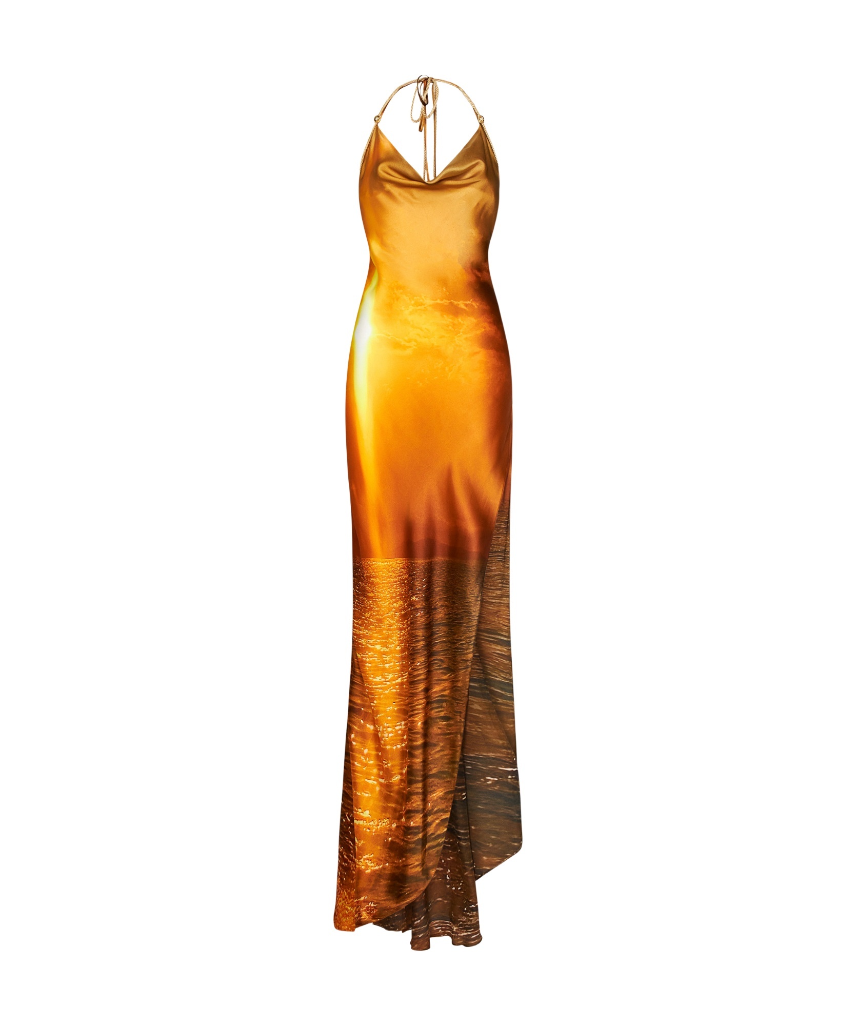 Shop Roberto Cavalli Strappy Dress In Brown