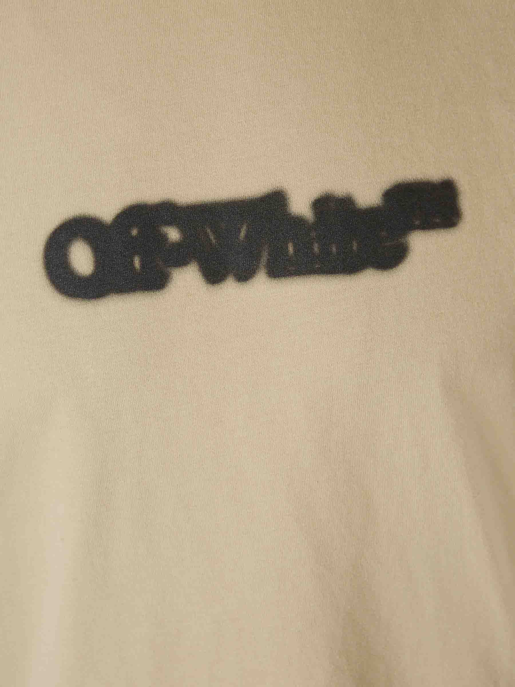 Off-white Spray Arrow T-shirt In Nude