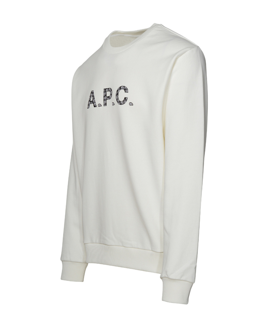 Apc A. P.c. X Carhartt Ice Sweatshirt In Khaki Cotton In White