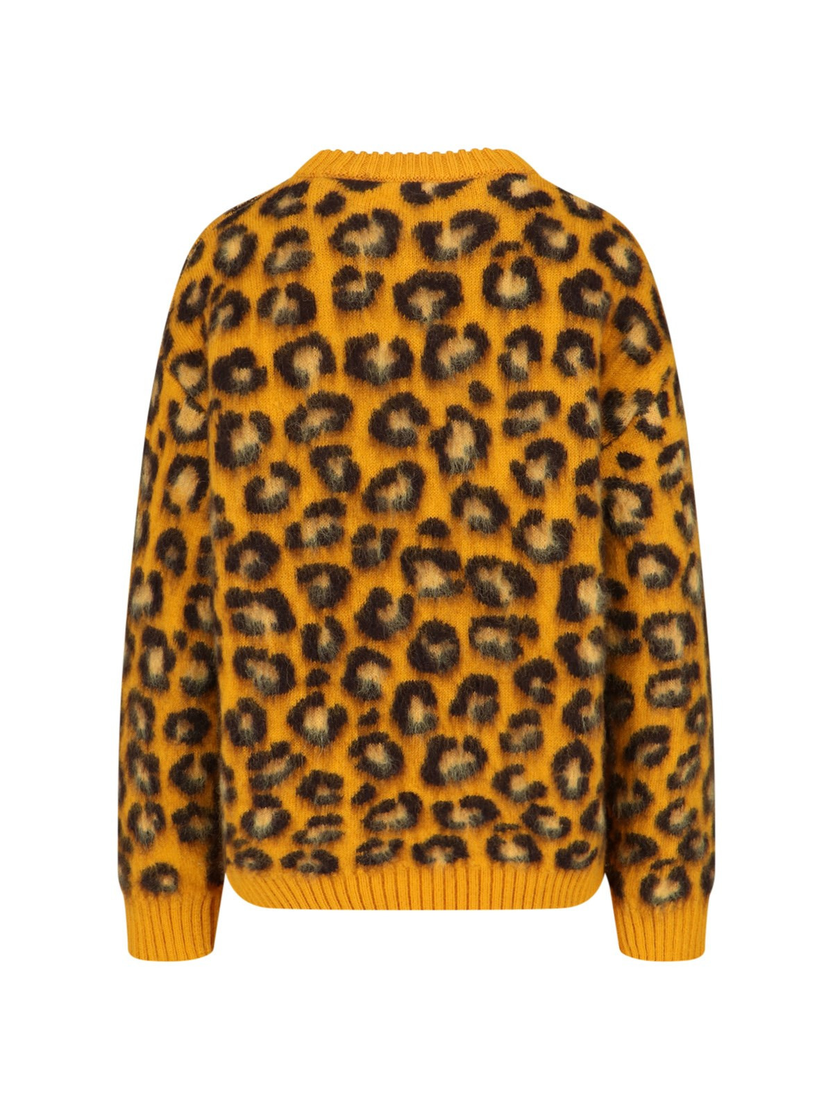 Bottega Veneta Leopard Printed Crewneck Jumper In Brown