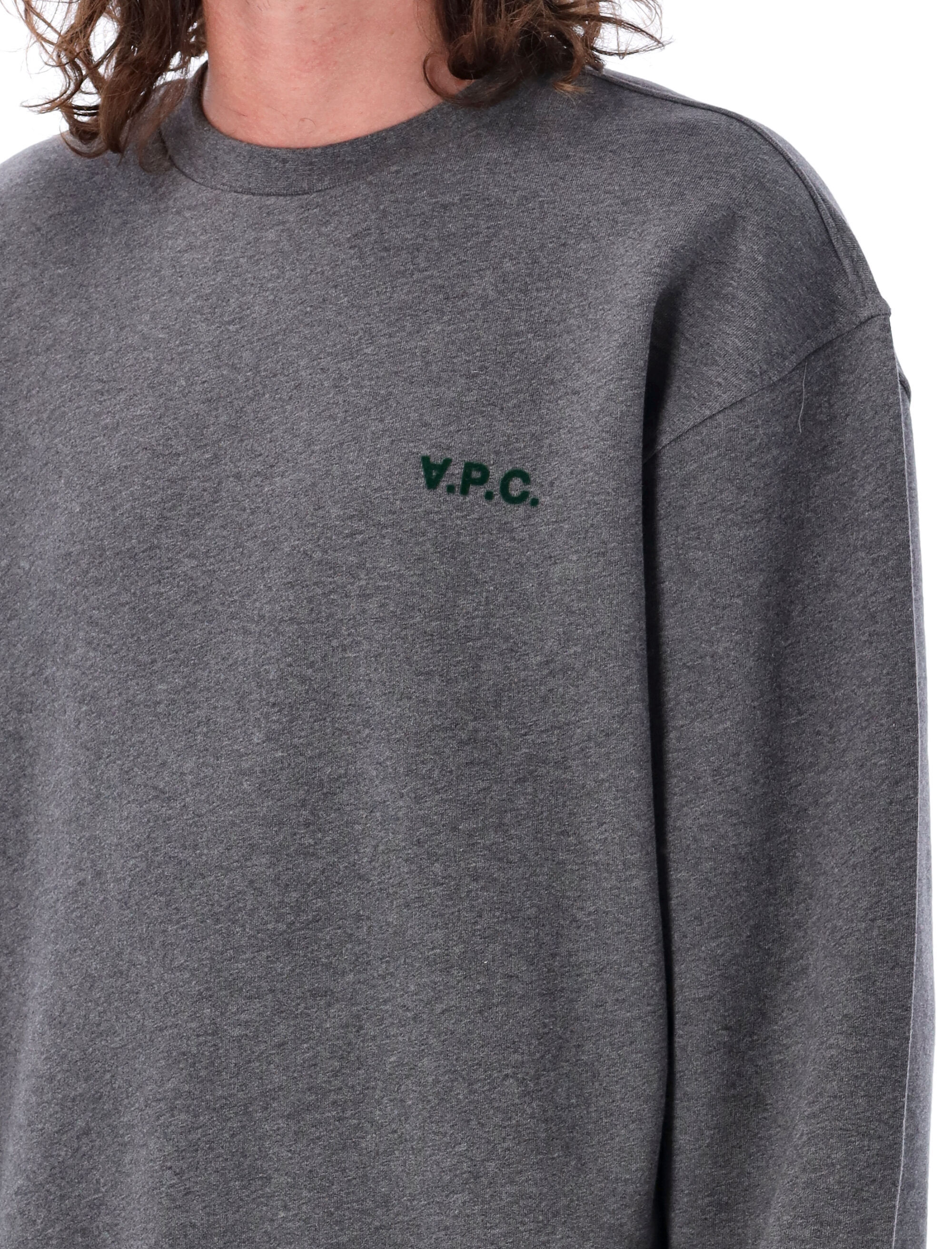 Apc Logo-print Cotton Sweatshirt In Black