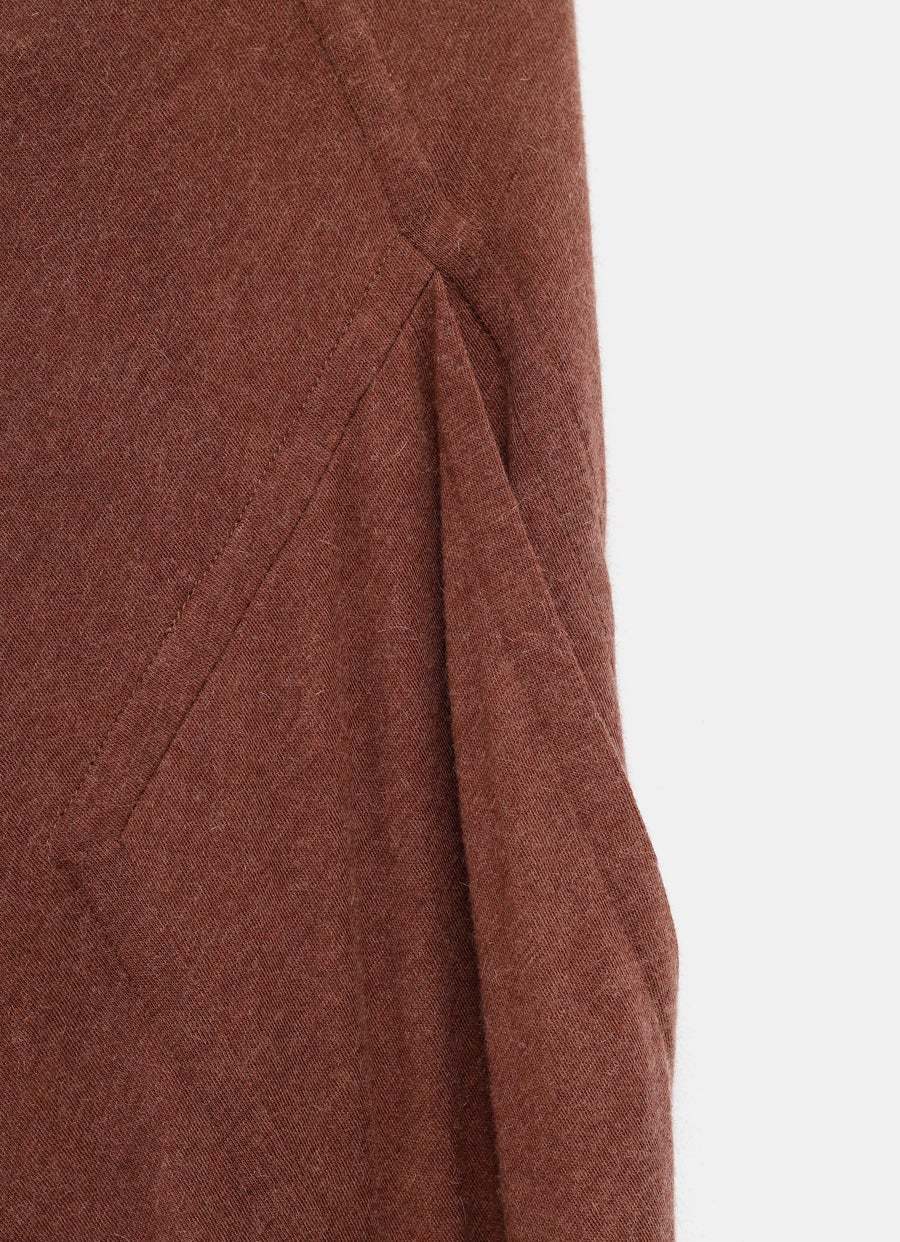 Rick Owens Elastic Waist Casual Pants In Brown
