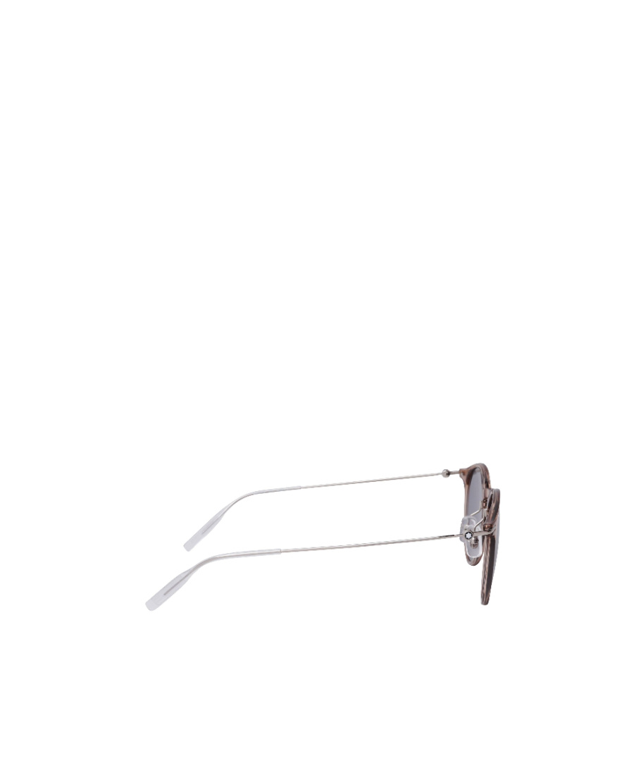 Montblanc Round Sunglasses In Gray