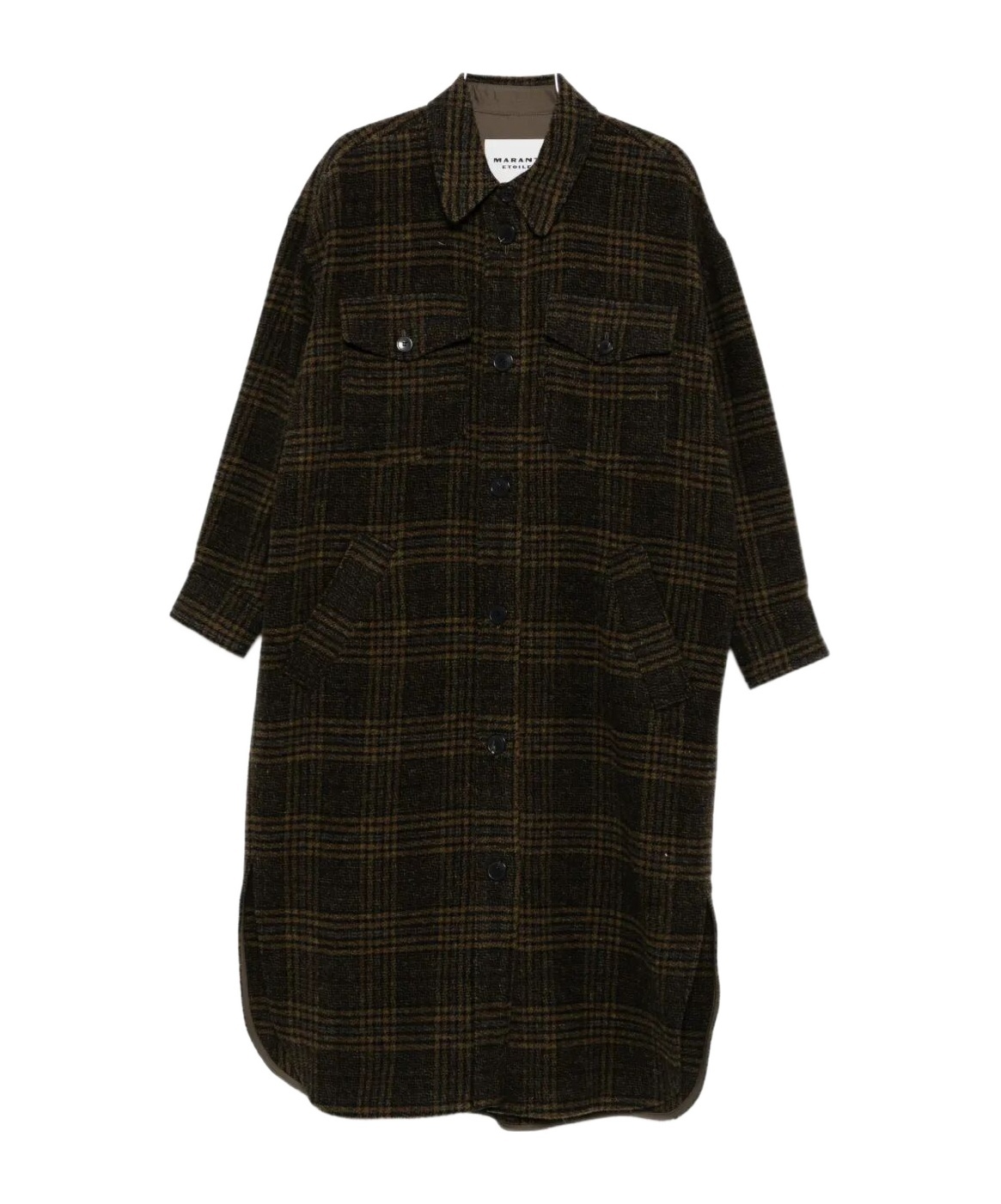 Isabel Marant Checked Wool Single-breasted Coat In Multi