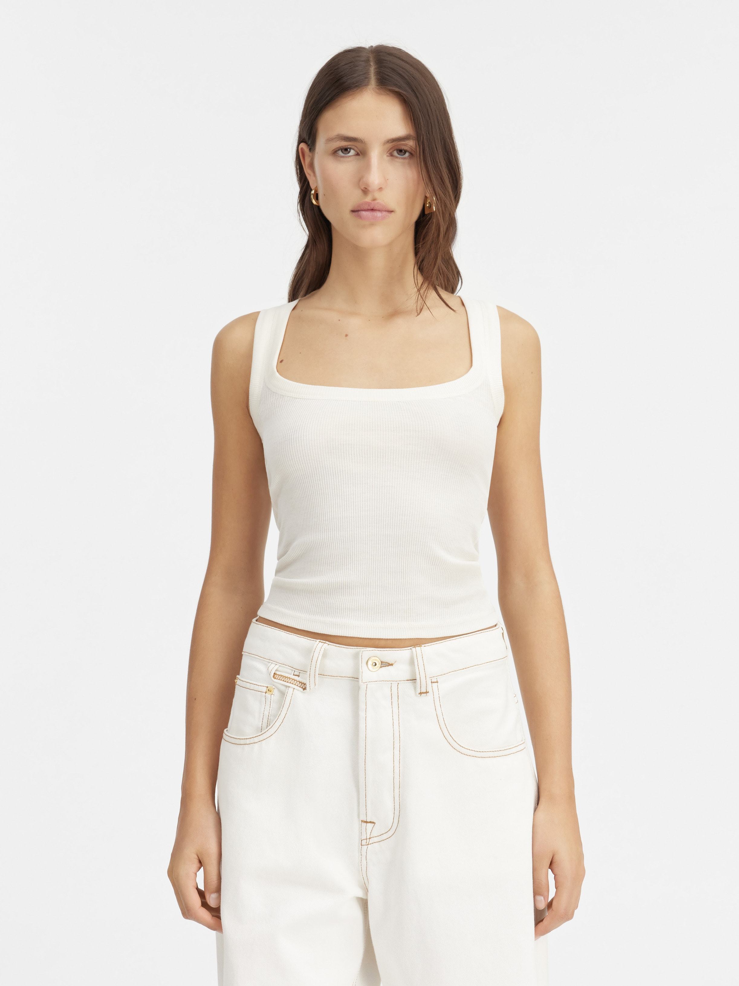 Jacquemus Sleeveless Tank Top In White
