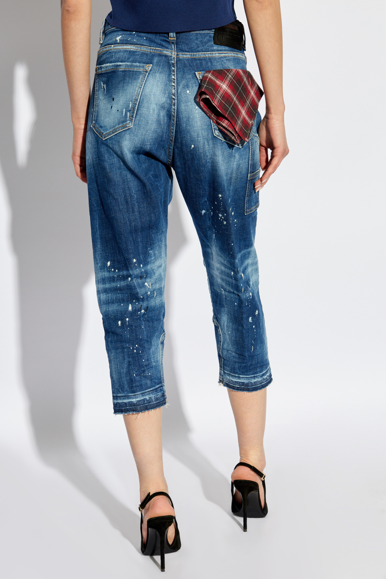 Dsquared2 Ripped-detail Jeans In Blue
