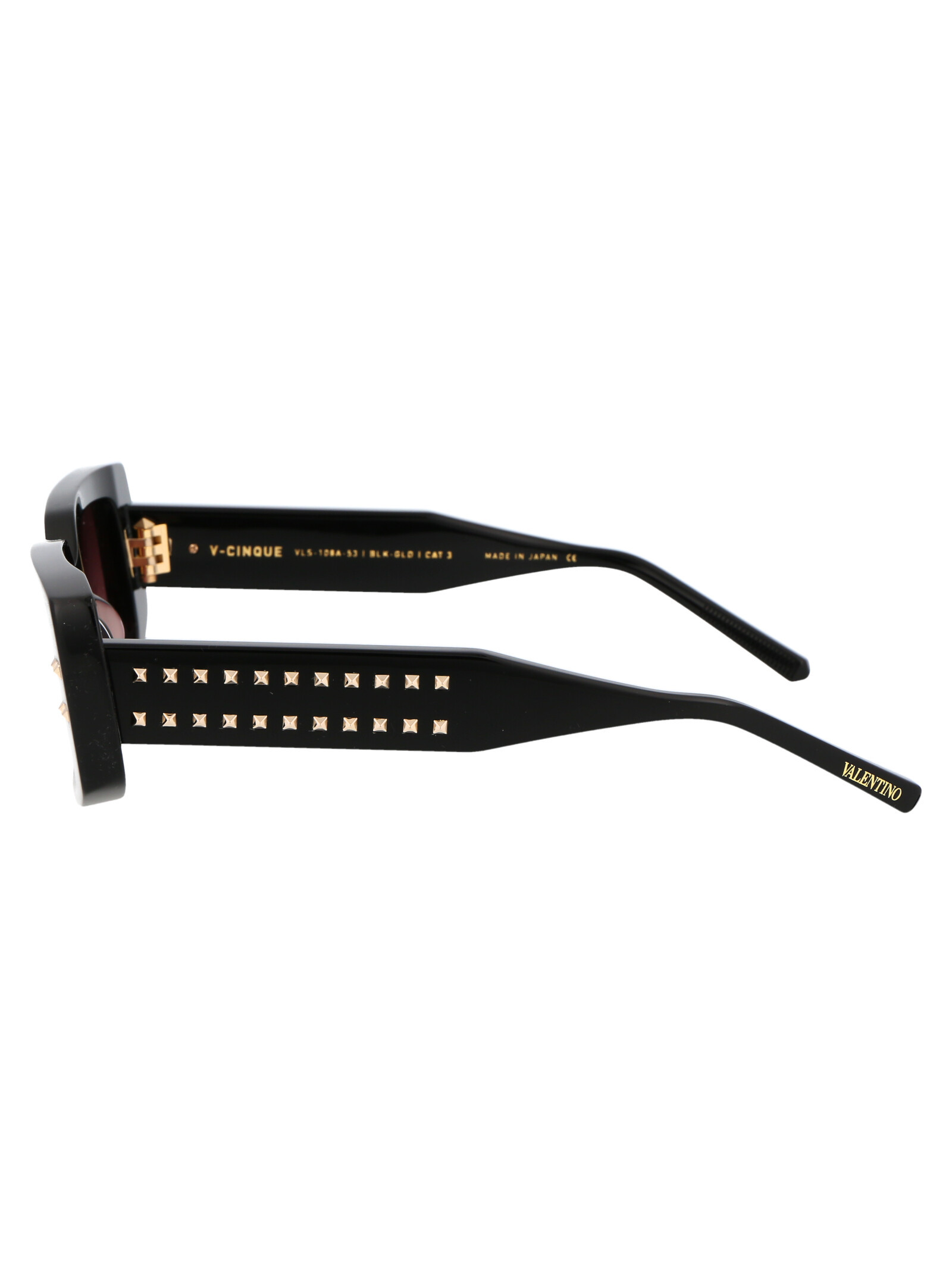 Shop Valentino Cat's Eye Frame Sunglasses In Black
