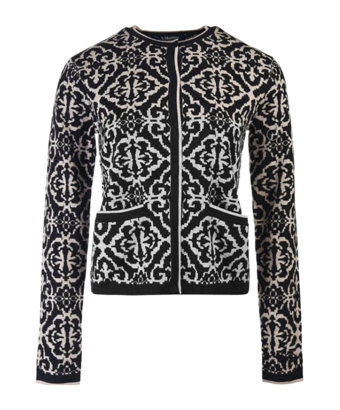 Shop Max Mara Round-collar And Long-sleeved Sweater In Black