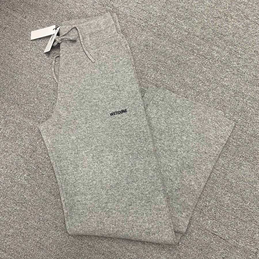We11 Done Elastic Waist Casual Pants In Gray