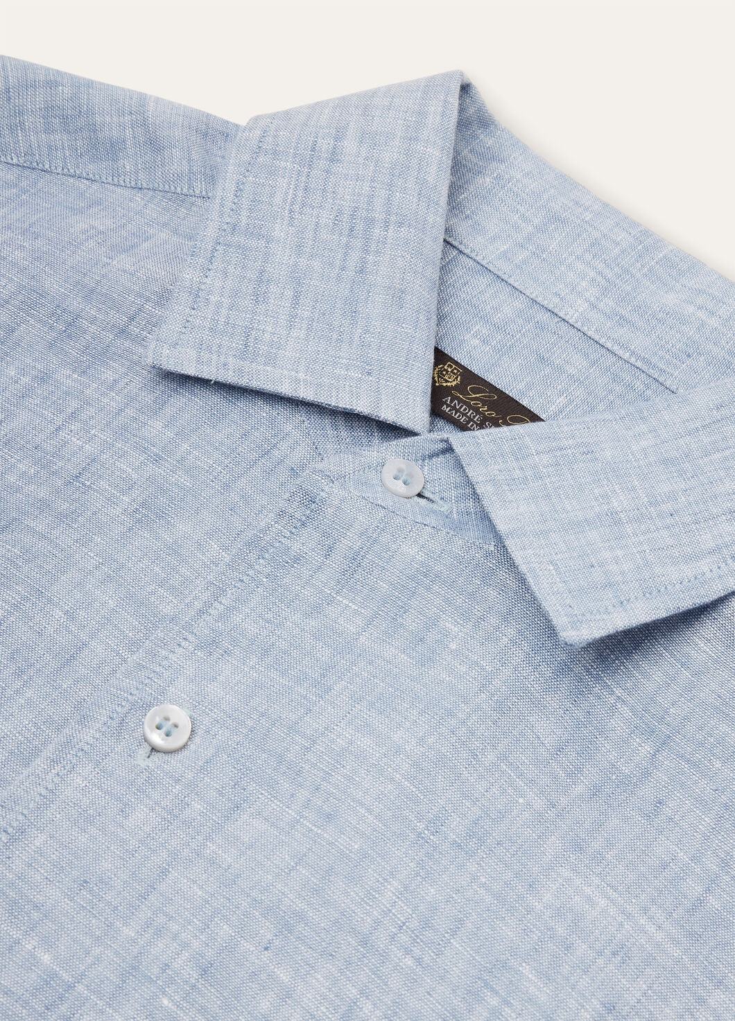 Loro Piana André Shirt In Light Indigo
