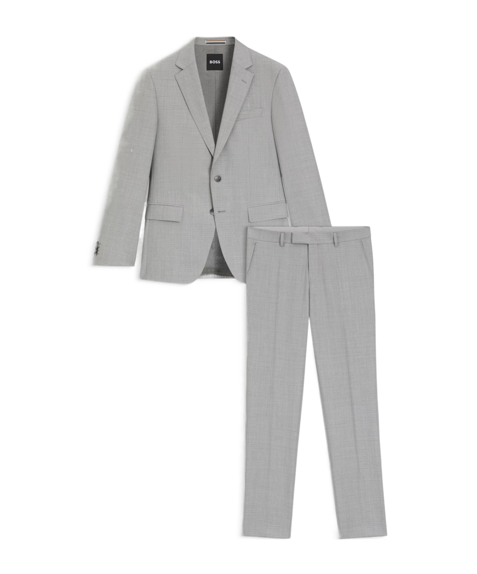 Hugo Boss Single Breasted Suit In Gray
