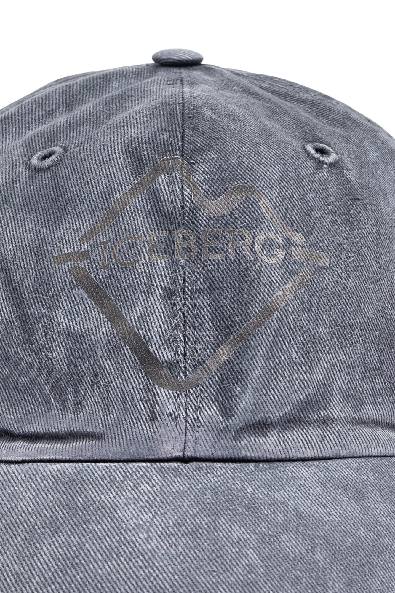 Iceberg Logo-print Cap In Gray