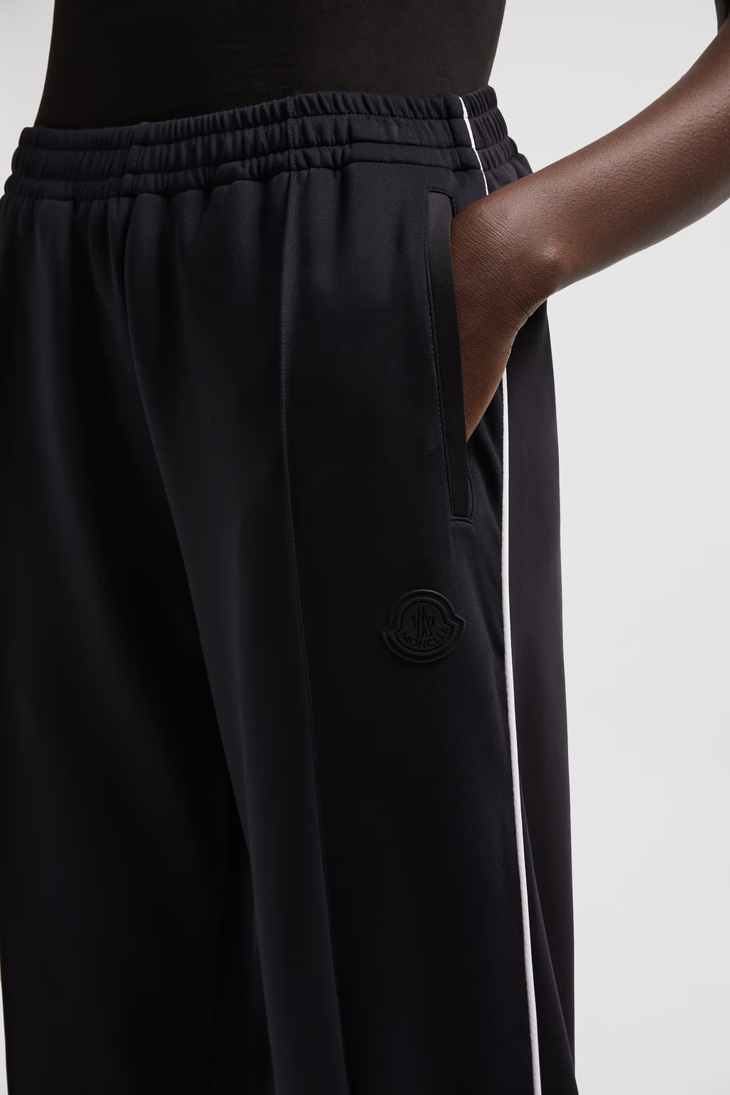 Shop Moncler Neoprene Track Pants In Black