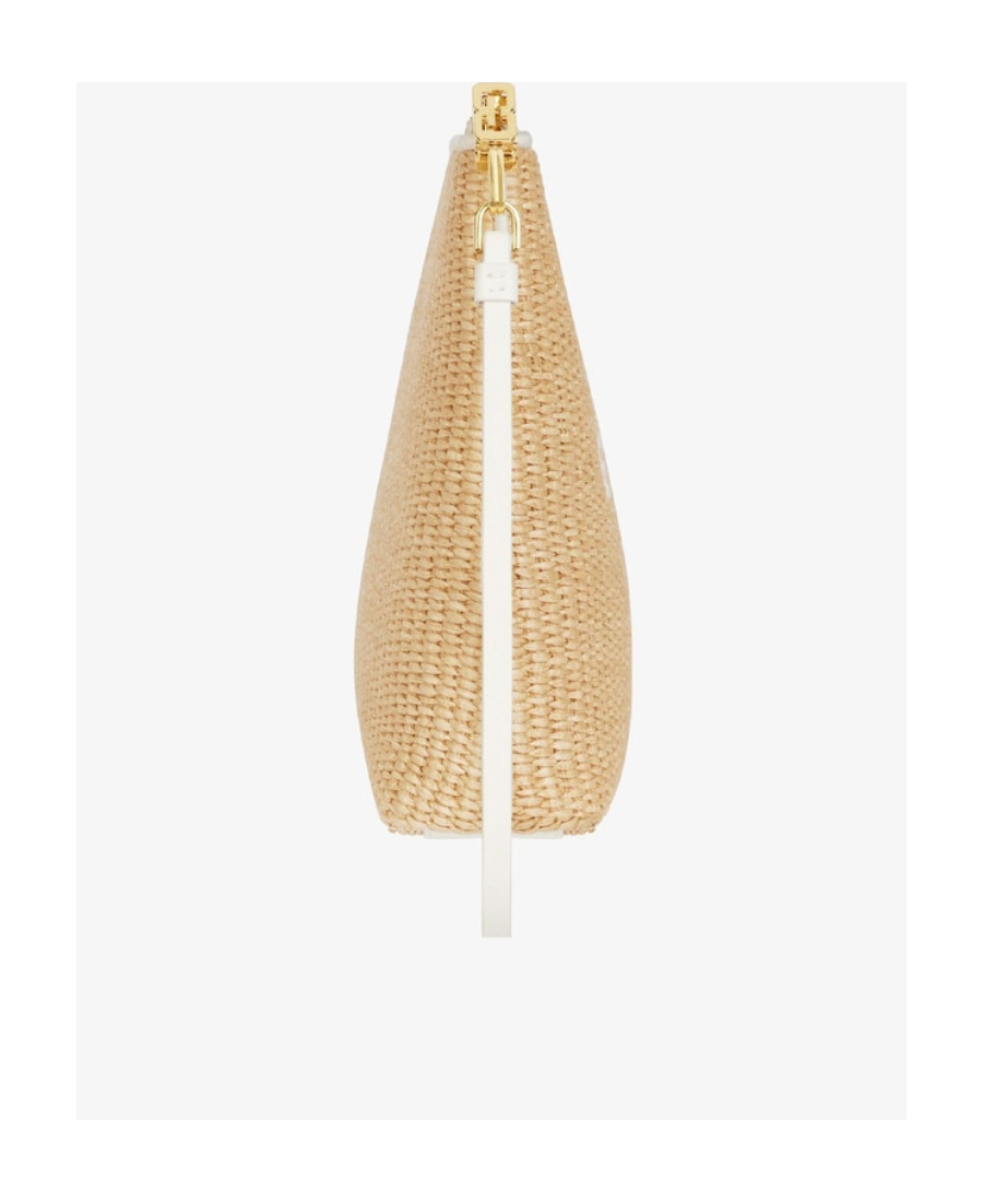 Shop Givenchy Travel Pouch In Raffia In Nude