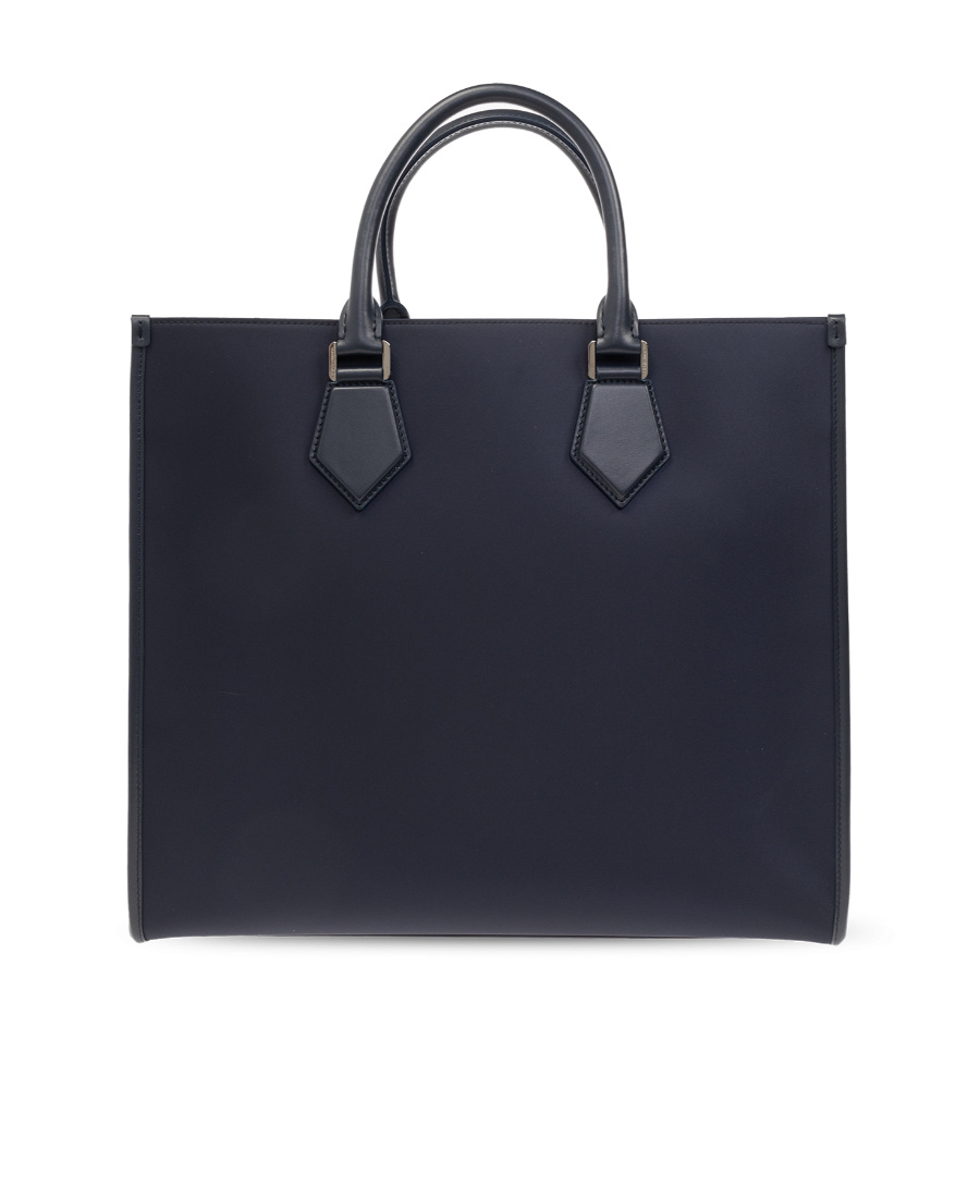 Dolce & Gabbana Large Coated Logo Tote Bag In Black