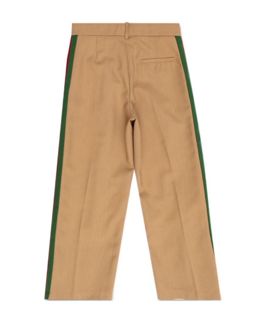 Gucci Pleated Tailored-cut Trousers In Nude
