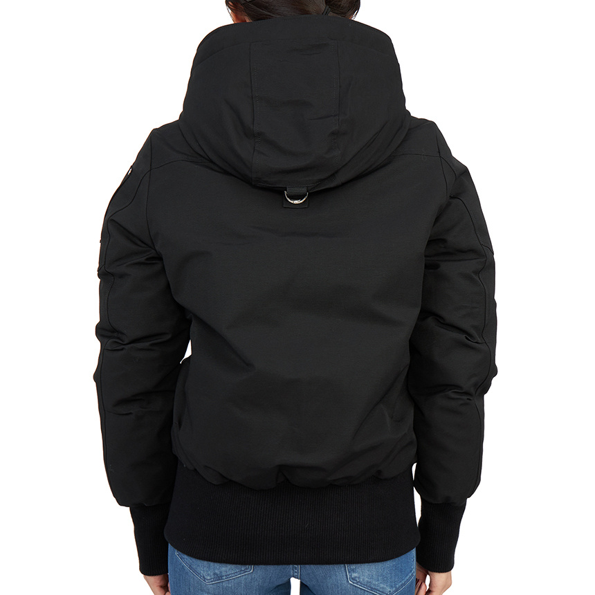 Moose Knuckles Ballistic High-neck Studded Hooded Jacket In Black
