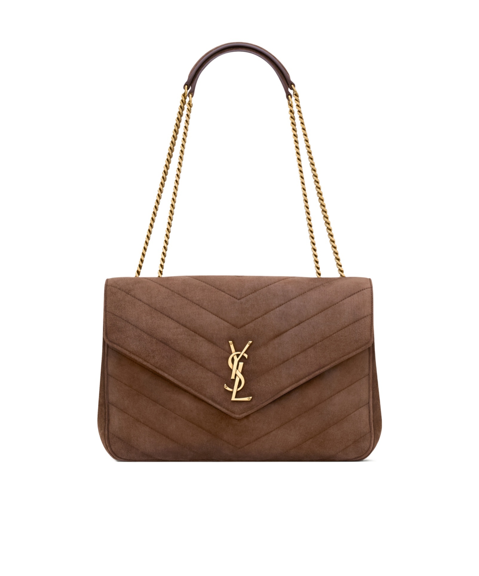 Saint Laurent Loulou Large Quilted Suede Bag