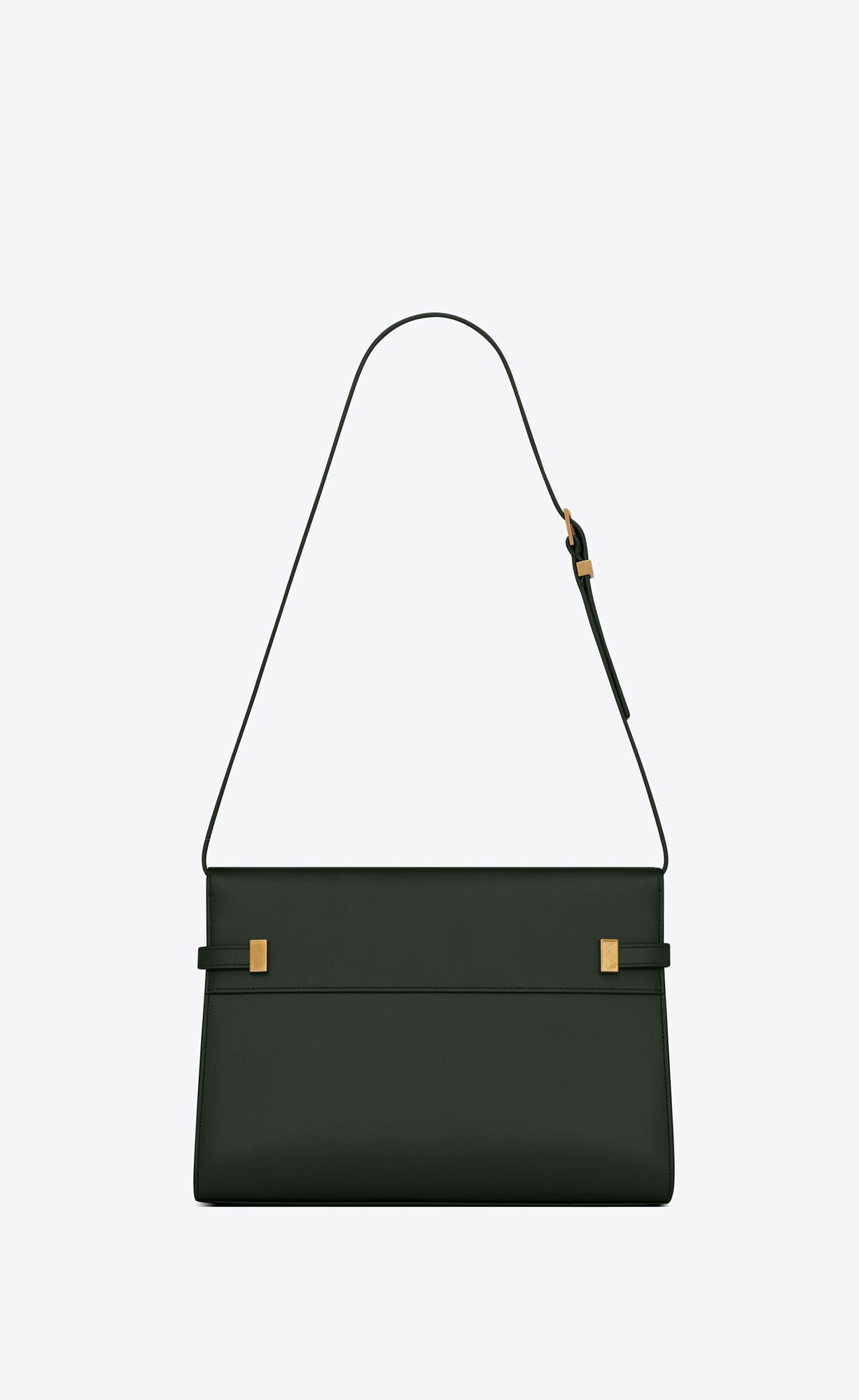 Saint Laurent Monogram Quilted Clutch Bag In Green