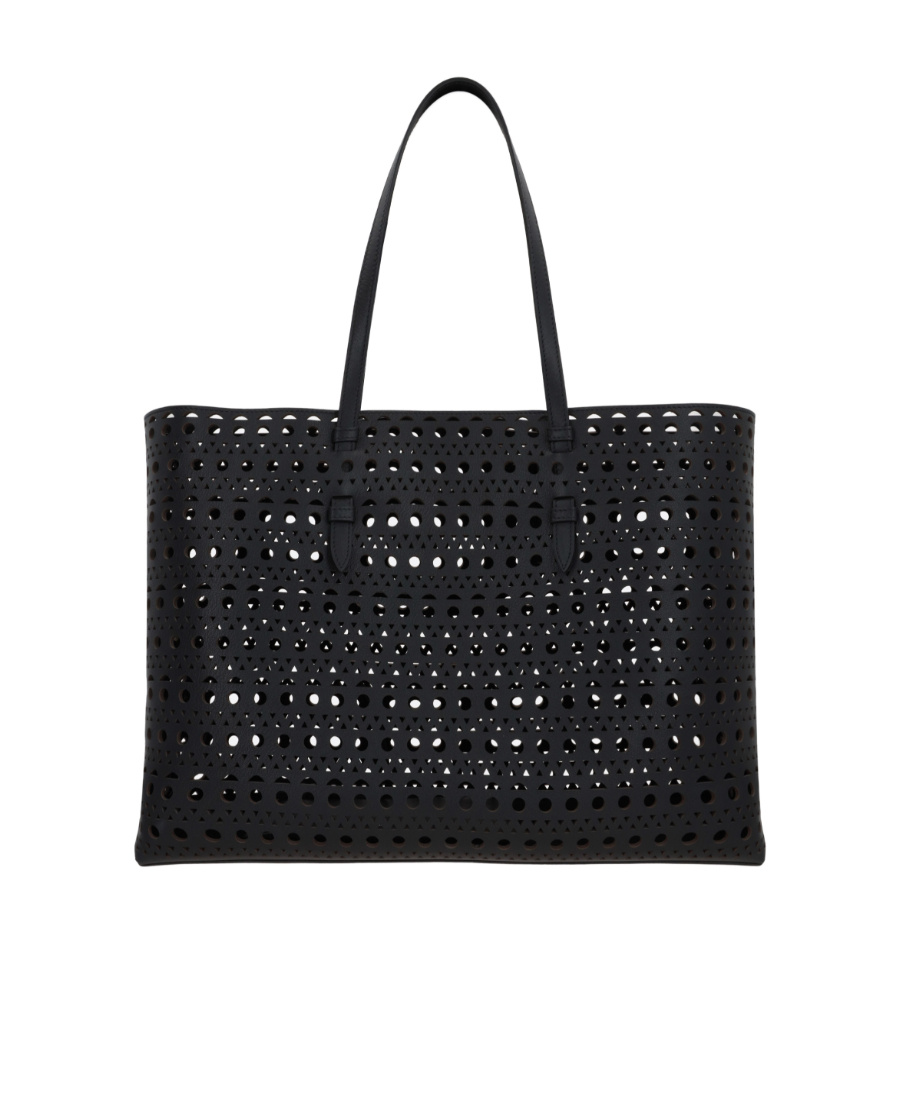 Alaïa Cut-out Leather Tote Bag In Black