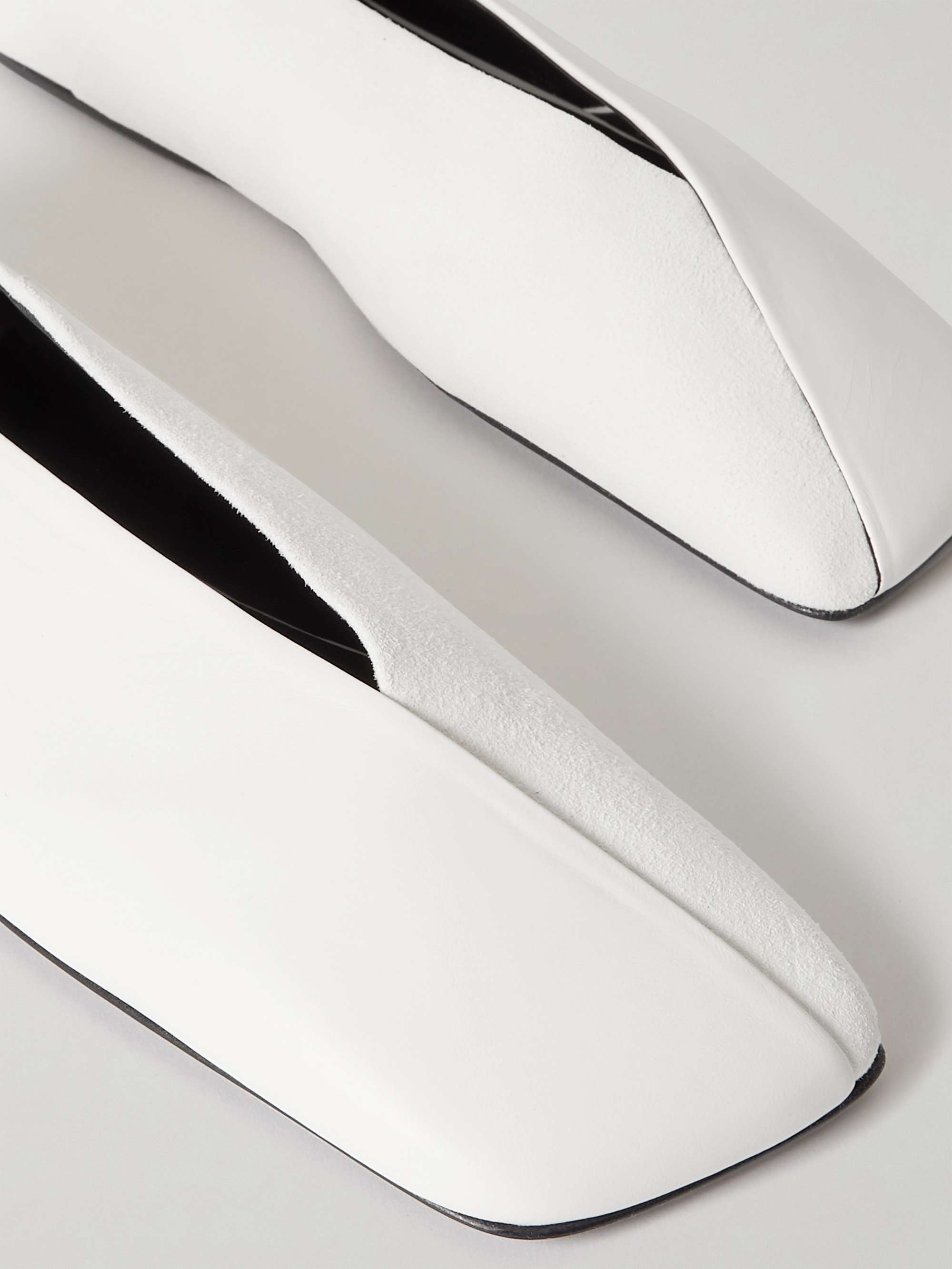 Jil Sander Flat Ballet Shoes In White