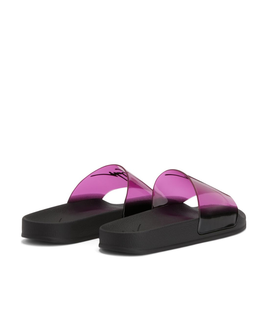 Giuseppe Zanotti Slide Sandals With Logo In Black