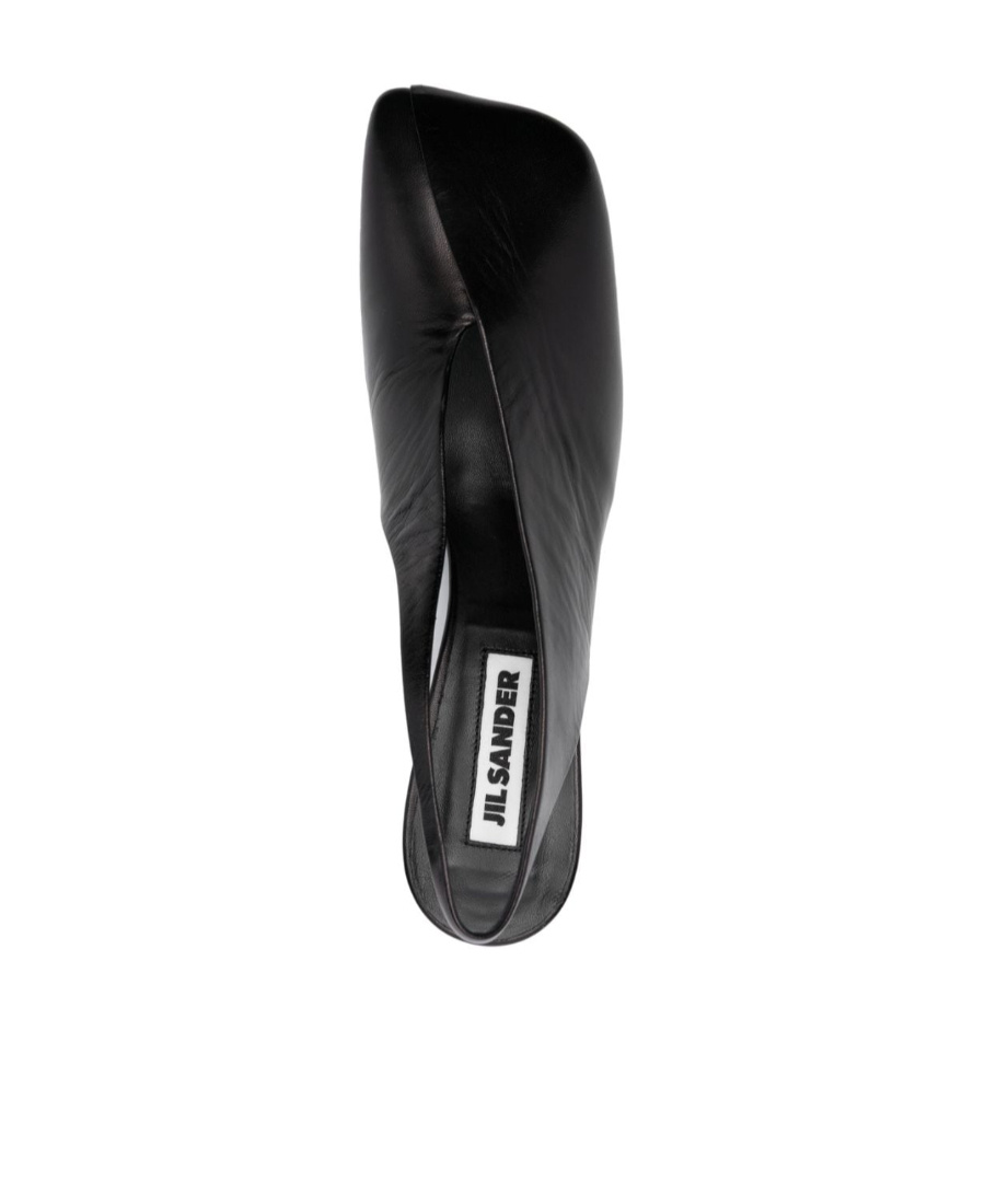 Jil Sander 75mm Square-toe Leather Pumps In Black