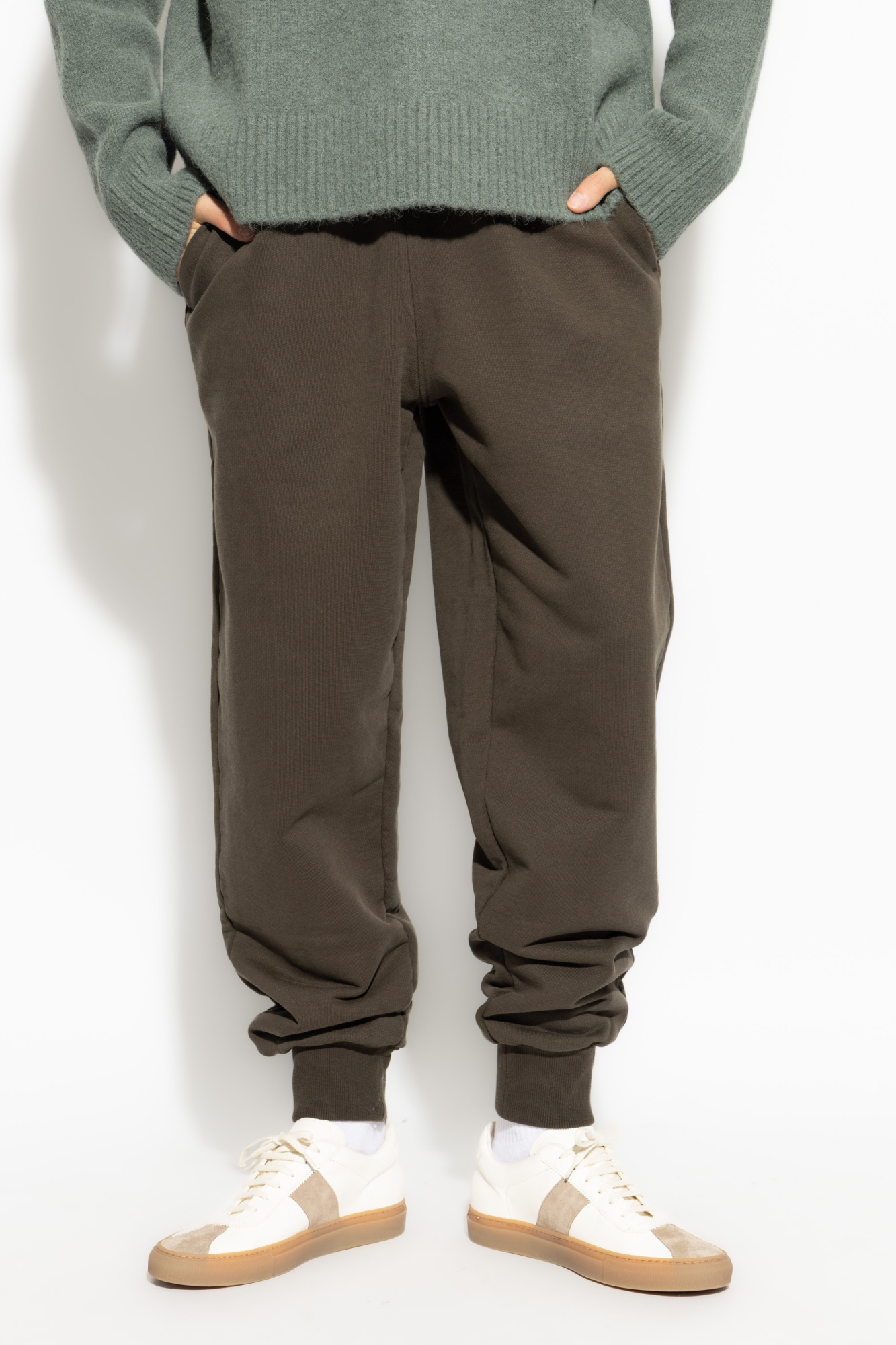 AMI ALEXANDRE MATTIUSSI AMI PARIS LOGO DETAILED DRAWSTRING SWEATPANTS 